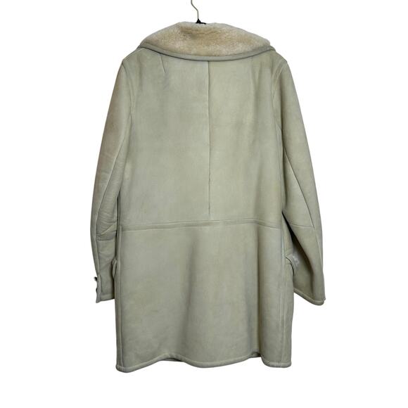 Vintage Men's Friitala Finland Genuine Suede Shearling Coat sz 54=L - Picture 2 of 16